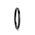 CHARLOTTE Black Pipe Cut Tungsten Carbide Ring - 2mm ~ (G65-652)