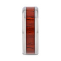 NORRO Titanium Polished Beveled Edges Padauk Wood Inlaid Mens Wedding Band - 8mm ~ (H65-615)