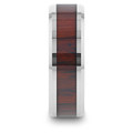 PRESLEY Tungsten Carbide Ring Cocobolo Inlay Polished Beveled Edges ~ (H65-770)