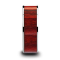 SHERWOOD Flat Tungsten Carbide Band with Exotic Brazilian Rose Wood Inlay and Polished Edges - 8mm ~ (H65-909)