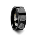 Darth Vader Star Wars Black Tungsten Engraved Ring - 8mm ~ (G65-724)