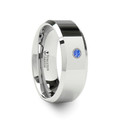 KENSINGTON Blue Diamond Tungsten Carbide Ring with Bevels - 6mm & 8mm
