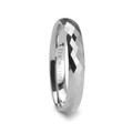 NIVEA 288 Diamond Faceted White Tungsten Carbide Ring - 4mm & 6mm