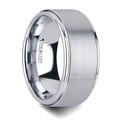 OPTIMUS Brush Finish Tungsten Carbide Ring with Raised Center - 4mm - 12mm