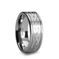 PAETUS Pipe Cut Tungsten Carbide Ring with Celtic Design - 8mm & 10mm