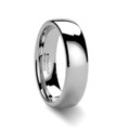 PLATINA Round White Tungsten Carbide Ring - 4 mm & 6mm