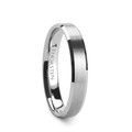 SYLVIA Brushed Tungsten Carbide Ring with Beveled Edges - 4mm & 6mm