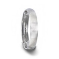 EMPEROR Silver Brushed Finish Wedding Ring - Domed Comfort Fit - 4mm 8mm