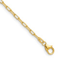 14K Gold Paperclip Solid Chain Bracelets and Necklaces 2.2mm, 3mm, 3.5mm Widths
