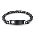 Stainless Steel Custom Engraved Emergency Medical Alert Bracelet For Men