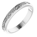 Ladies-Platinum-Raised-Celtic-Intertwined-Lines-Design-3.2mm-Width-Wedding-Band-Side-View1