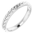 Ladies-Gold-Eternity-Leaf-Design-3mm-Width-Wedding-Band-Side-View1