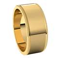 Yellow-Gold-8mm-Flat-Standard-Milgrain-Edge-Wedding-Band-Side-View1