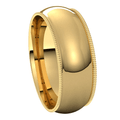 Yellow-Gold-7mm-Standard-Comfort-Fit-Milgrain-Edge-Wedding-Band-Side-View1