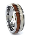 Deer-Antler-Koa-Wood-Inlay-8mm-Domed-Tungsten-Comfort-Fit-Wedding-Band-Side-View1