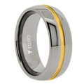 18K-Gold-Center-Inlay-Polished-Dome-Tungsten-6mm-or-8mm-Comfort-Fit-Wedding-Band-Side-View1