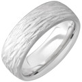 Serinium-Domed-with-Bark-Design-Hand-Finish-Wedding-Band-Side-View1
