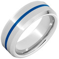 Serinium-Beveled-Edge-8mm-Wide-Center-Thin-Blue-Line-Wedding-Band-Side-View1