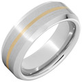 Serinium-Beveled-Edge-8mm-with-14K-Yellow-Gold-Center-Inlay-Wedding-Band-Side-View1
