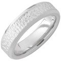 Serinium-Beveled-Edge-6mm-and-8mm-with-Hammered-Hand-Finish-Wedding-Band-Side-View1