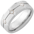 Serinium-Beveled-Edge-8mm-Rectangle-Grooves,-3-Round-Diamonds,-Stone-Finish-Wedding-Band-Side-View1