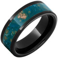 Black-Diamond-Ceramic-Pipe-Cut-8mm-with-Blue-Patina-Copper-Inlay-Wedding-Band-Side-View1