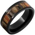 Black-Diamond-Ceramic-Pipe-Cut-8mm-with-Orange-Patina-Copper-Inlay-Wedding-Band-Side-View1