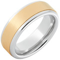 Serinium-Pipe-Cut-8mm-with-5mm-14K-Gold-Inlay-Florentine-Finish-Wedding-Band-Side-View1