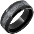 Black-Ceramic-Beveled-Edge-8mm-with-Silver-Carbon-Fiber-Inlay-Wedding-Band-Side-View1