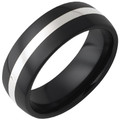 Black-Diamond-Ceramic-Domed-8mm-with-Center-Sterling-Silver-Inlay-Wedding-Band-Side-View1