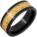 Black-Diamond-Ceramic-Pipe-Cut-8mm-with-Gold-Leaf-Inlay-Wedding-Band-Side-View1