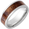 Serinium-Pipe-Cut-8mm-with-Exotic-Tiger-Koa-Wood-Inlay-Wedding-Band-Side-View1