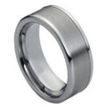 Tungsten-Ring-with-Brushed-Center-and-Raised-Polished-Edges-8mm-Wedding-Band-Full-View