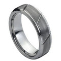 Tungsten-Ring-Brushed-Top-with-Diagonal-Cut-Grooves-7mm-Wedding-Band-Full-View