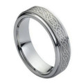 Tungsten-Ring-with-Brushed-Center-and-Laser-Engraved-Celtic-Pattern-Design-7mm-or-9mm-Wedding-Band-Full-View-1