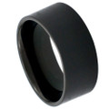 Black-Tungsten-Ring-with-Brushed-Finish-12mm-Flat-Wedding-Band-Full-View-1