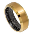 Gold-Tungsten-Ring-with-Woven-Black-Carbon-Fiber-Inside-Inlay-Beveled-Edges-8mm-Wedding-Band-Full-View-1