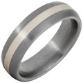 Titanium-Domed-Comfort-Fit-6mm-with-Sterling-Silver-Inlay-and-Satin-Finish-Wedding-Band-Full-View