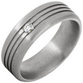 Titanium-Pipe-Cut-7mm-Comfort-Fit-Triple-Grooves-and-6-Point-Diamond-with-Satin-Finish-Wedding-Band-Full-View