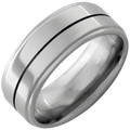 Titanium-Flat-with-Stepdown-Edge-8mm-Comfort-with-Center-Black-Groove-Polished-Finish-Wedding-Band-Full-View
