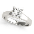 Princess Cut Diamond Engagement Hidden Halo Ring 1/2-Carat 1-Carat to 2-Carat in 14K 18K White Yellow Gold or Platinum