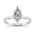 Diamond Solitaire Engagement Ring IGI Certified - VS1-VS2 E-F - Marquise 1/2-Carat to 5-Carats - 14K 18K White or Yellow Gold, and Platinum
