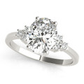 Oval-Cut Diamond Engagement Ring 1/2-Carat 1-Carat to 5-Carat in 14K 18K White Yellow Gold or Platinum