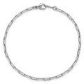 Solid 950 Platinum Knife-edge Paperclip Link Chain Bracelet and Necklace 7.25" 16" 18" 20" and 24" Lenghts