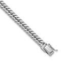 Solid 950 Platinum Polished Heavy Curb Link Chain Bracelet with Safety Clasp 7.5" or 8" Lenghts