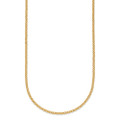 Solid 22K Gold Rolo Link Chain 2.1, 3.8, or 4.6mm Width Satin Finish Necklace 16" 18" 20" 24" or 30" Inches