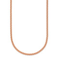 Herco 18K Rose Gold Polished 2.5mm Solid Wheat 30 Inch Chain