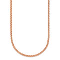 Herco 18K Rose Gold Polished 2.5mm Solid Wheat 18 Inch Chain