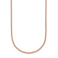 Herco 18K Rose Gold Polished 1.7mm Solid Wheat 30 Inch Chain