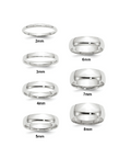 10K Solid White Gold Comfort Fit Style Wedding Bands with Free Inside Ring Engraving 2mm 3mm 4mm 5mm 6mm 7mm 8mm Widths